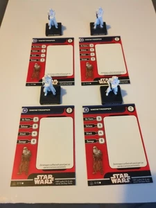 Star Wars Miniaturen Snowtrooper mit Karte X4 Imperial 32/60 WOTC 2007 - Bild 1 von 4