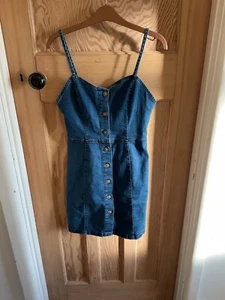 Denim Co Buttoned Strappy Denim Dress Size 8- Worn Once - Imagen 1 de 2