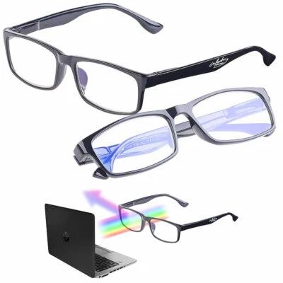 infactory 2er Pack Bildschirm-Brille mit Blaulicht-Filter, +1,5 Dioptrien