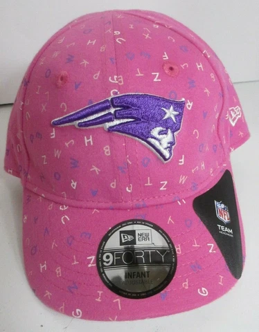 Patriots New England Infant Hat Girls NFL New Era Pink Alpha NE Cap Cover