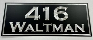 Engraved Custom Reflective House Number Street Address Metal Mailbox 12x5 Sign - Picture 1 of 9