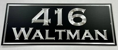 DIAMOND ETCHED PRODUCTS Engraved Custom Reflective House Number Street Address Metal Mailbox 12x5 Sign
