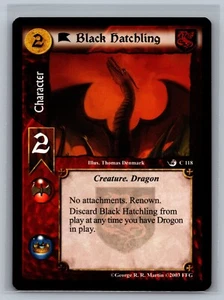 A Game of Thrones CCG Black Hatchling #118 GOT TCG Ice and Fire Edition - Picture 1 of 2