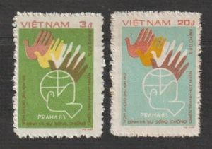 1983 Vietnam Stamps Hands, Globe, Dove Scott # 1348 and 1350 MNH - Picture 1 of 1