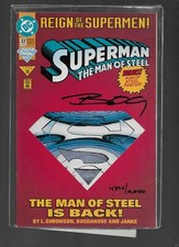 Dynamic Forces DC Comics REIGN of the SUPERMEN 4 book Autographed Set  COA's
