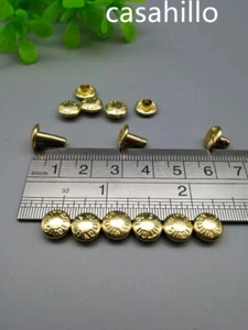 Leather Rivets Double Cap Rivet Copper Metal Studs For DIY Craft - Picture 1 of 54