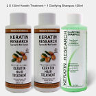 Professional BRAZILIAN KERATIN Hair Treatment 240ml w/ Clarifying Shampoo 120ml