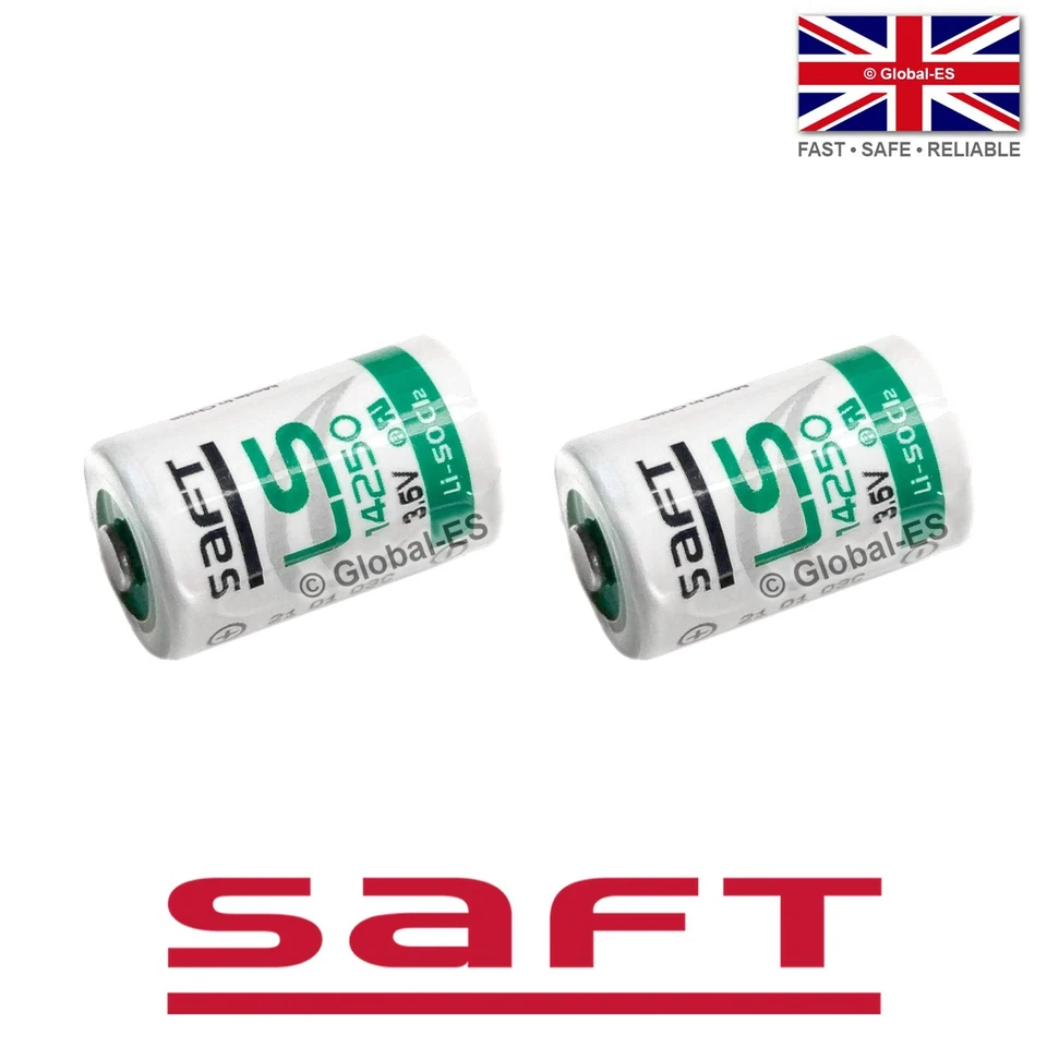 2pcs LS14250 1/2AA 3.6V 1200mAh LSH LiSOCl2 Button Top Backup Battery - Image 1 of 1