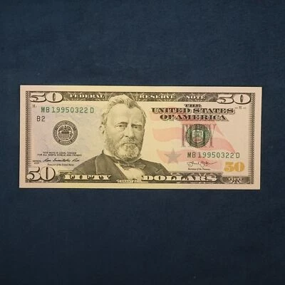 2013 $50 US Birthday/Anniv Bill March 2, 1995, MB19950322D - Free Shipping USA - Image 1 of 4