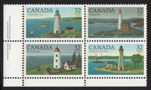 HISTORY = LIGHTHOUSE = Canada 1984 #1035a MNH LL Block of 4 - Imagen 1 de 1