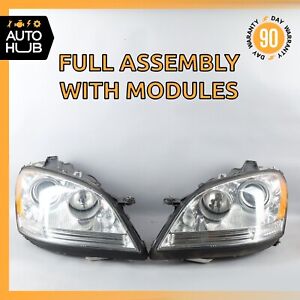 06-08 Mercedes W164 ML550 ML63 Left & Right Side Headlight Lamp Bi Xenon Set OEM