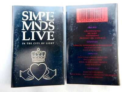 SIMPLE MINDS - SIMPLE MINDS LIVE IN THE CITY OF LIGHT - DOUBLE CASSETTE - Image 1 of 4