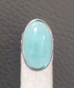Vintage Blue Larimar Sterling Silver Ring Size 4.75 Solid 925 - Picture 1 of 6