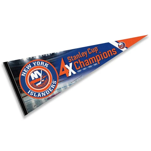 New York Islanders 4 Time Stanley Cup Champions Pennant Flag Cover