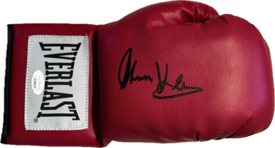 THOMAS HITMAN HEARNS SIGNED AUTORGAPHED Red Everlast Boxing Glove JSA COA - Image 1 of 1