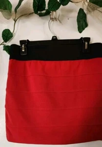 Stooshy roter Minirock mit Stretchbund, Größe L - Bild 1 von 7
