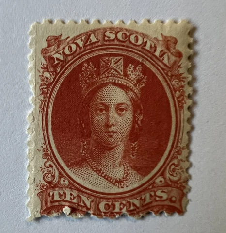 BEAUTIFUL 1860 NOVA SCOTIA 10C STAMP #12/12a MINT HINGED OG Cover
