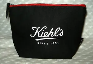 Kiehl's  ~ Black  Canvas Cosmetic Bag with Logo  New.. - Picture 1 of 4