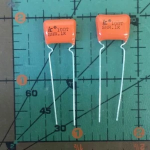 Radial Metallized Polyester Film Capacitor .1uF 100v 104SHR100K59CE 0.1uF 4pcs - Picture 1 of 1