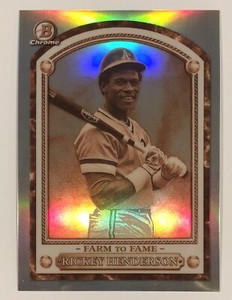 2020 Bowman Chrome Rickey Henderson Farm to Fame, Case Hit, FTF-RH, Athletics SP