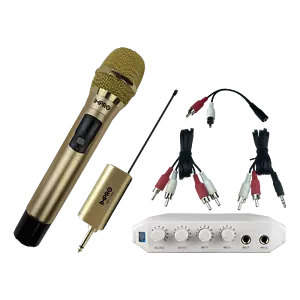 Pacchetto Kickstart Karaoke: microfono wireless ImPro UHF-77 e mixer compatto MX-R88i - Foto 1 di 10