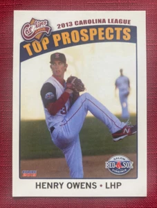 JOHN'S DEALS - US - 2013 HENRY OWENS - SALEM RED SOX - CAROLINA LEAGUE - Picture 1 of 2