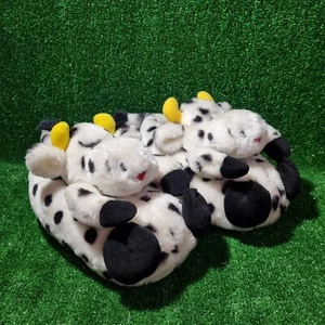 St Michael M&S Novelty Cow Slippers Uk Size 3-4 - Picture 1 of 10