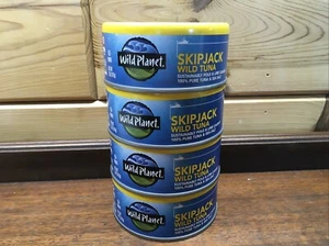 (4 pack) Wild Planet Skipjack Wild Tuna 5 oz High Protein Skipjack tuna sea salt - Picture 1 of 4