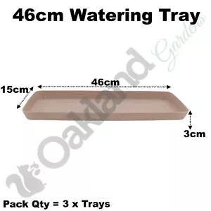 46cm Watering Drip Tray Saucer Windowsill Seed Plant Pot Tray Rose Qty = 3 - Picture 1 of 4