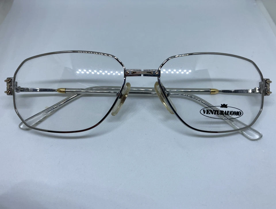 VENTURA UOMO occhiali da vista vintage metallo argento silver man glasses - Immagine 1 di 4