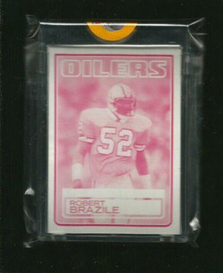 Robert Brazile 1983 Topps VAULT PROOF w/ COA Sealed and Uncirculated Oilers