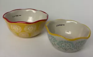 Pioneer Woman Set of 2 Measuring Cups bowls 1/2 cup and 1/3 cup - Picture 1 of 10
