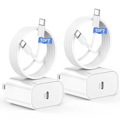 OEM Original iPhone 16e 16 Pro Max Plus 15 USB-C Charger Cable 20W Power Adapter - Image 1 of 4