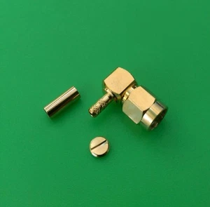 (1 SET) SMA Male Right Angle crimp RG174/178/316/LMR100 Connector - USA Seller - Picture 1 of 2