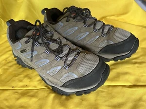 WOMENS MERRELL MOAB VIBRAM DUSTY OLIVE LOW TOP TRAIL HIKING SHOES SIZE 9 - Picture 1 of 4