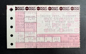 Boleto de concierto Bruce Springsteen 1984 31/07/84 nacido en Estados Unidos - Detroit MI. - Imagen 1 de 2