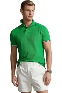 $125 Polo Ralph Lauren Men's Big & Tall Mesh Polo Shirt, Green, 2XB - Picture 1 of 1
