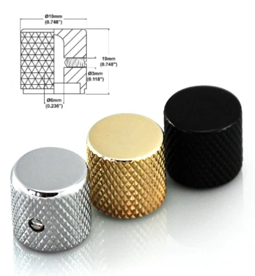 *B Stock* Metal 'TL' Style Volume Tone Control Flat Top Knob, Aged, Vintage - Image 1 of 3