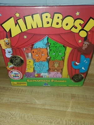New ZIMBBOS elephantastic pyramids stem  wooden block animal stack learning game - Image 1 of 3