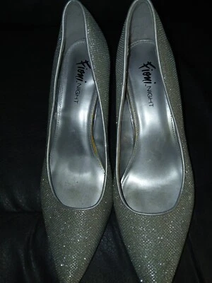 Fioni Night Heel Silver Sparkle - Image 1 of 4