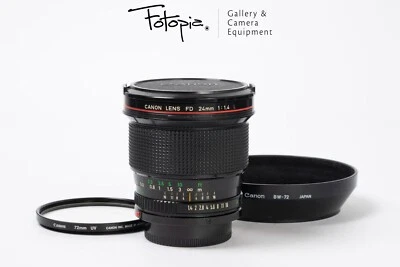 Canon FD 24mm F1.4 L with lens hood & UV filter (90%new; FD mount) - Image 1 of 4