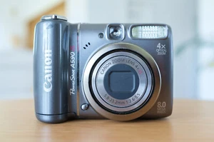 Canon PowerShot A590 IS 8.0MP Digital Camera 4x Zoom Viewfinder - Picture 1 of 24