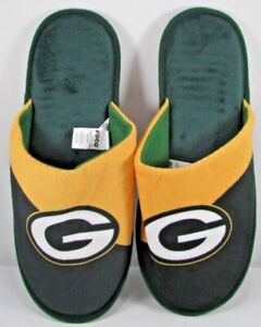 NEW FOCO NFL Green Bay Packers MENS L 11/12 Colorblock Slide Slippers