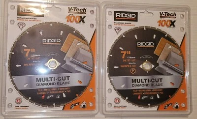 Новый 2-Pack, Ridgid V-Tech 100 X 7 «мульти резки бриллиант # HD-VBMU70 Бесплатная доставка - Изображение 1 из 4