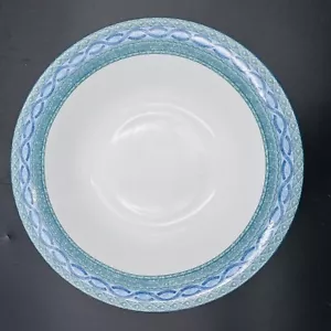 Tognana Italy 9.75" Round Serving Bowl Mediterranean Blue Green Pattern - Picture 1 of 6