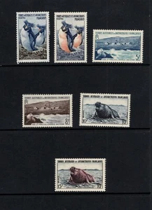 FSAT TAAF Antarctic 1956 Pengiuns Elephant Seals New Amsterdam Sc 2-7 MNH - Picture 1 of 1