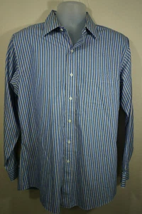 Brooks Brothers Herren Hemd mit Knopfleiste gestreift blau gelb weiß  - Bild 1 von 7