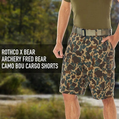 Pantalones Cortos Carga Rothco X Bear Tiro con Arco Fred Bear Camuflados BDU Foto 1 de 4