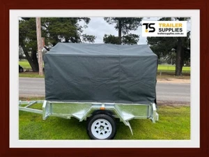 6x4 galvanised trailer with 900 cage and canvas cover - Picture 1 of 5