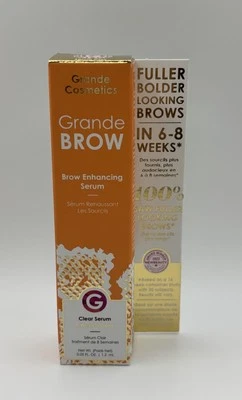 NEW NIB GrandeBROW Enhancing CLEAR Serum Travel 1.5ml/0.05oz 8 Week Supply ATHNT - Image 1 of 4
